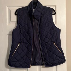 Navy Blue Quilted Vest
